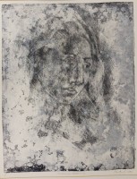 Los 5005 <br>Pantor o,ä, Madonna, Lithographie, ger./Glas, RG 93,5 x 73cm.