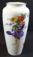 Rosenthal Vase mit Blumenmalerei, H-23 cm