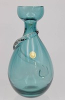Los 10001 <br>Kunstglas-Vase, WMF, hellblau, H-24cm.
