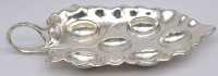 Los 11005 <br>versilberte Eierschale "WMF" Straussenmarke, sehr gut erhalten, H-6 cm, 33x14 cm