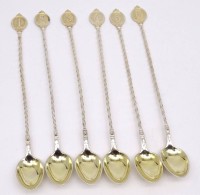 Los 11012 <br>6 x Cocktail-Löffel, plated, L-22 cm,