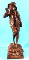 Los 15004 <br>A.Mayer "Junge mit Büchern" Kunstharz, H-25 cm