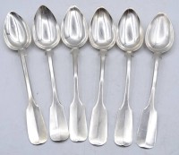 Los 11024 <br>6 Kaffeelöffel, Silber-800-, Bruckmann, Spatenform, L-15 cm, 90 gr.