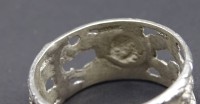 Los 11035 <br>6x Serviettenringe aus Silber Hildesheimer Rose , 0,835 Punziert , Ø 2 cm , 23,8 g