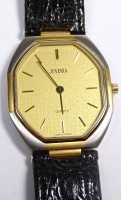 Los 2029 <br>extra flache Unisex Armbanduhr "JUVENIA",Swiss, STAHL / GOLD, QUARTZ,FUNKTION NICHT GETESTET, SAPHIRGLAS,
