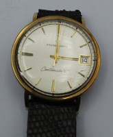 Los 2032 <br>HAU "Eterna Matic ", Centenaire,automatik,"61",Werk läuft,d-35mm, Aufzugskrone  fehlt, verso Widmung, altes Lederband