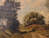 Los 4004 <br>Paul SPÖTTER (1904-1951), Landschaft, Öl/Hartfaser, gerahmt, RG 47,5 x 58cm.