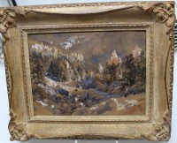 Auktion 341 / Los 4018 <br>Edward Theodore COMPTON (1849-1921)  "Gebirgslandschaft" Aquarell, , MG  ca. 16x23 cm, gerahmt/Glas, RG 29x34 cm