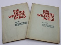 Auktion 341 / Los 7013 <br>2x Sammelalben, Der Zweite Weltkrieg im Bild, 1. u. 2. Band, komplett