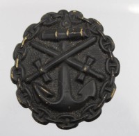 Los 7023 <br>Verwundetenabzeichen der Marine 1918 in Schwarz