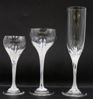 Los 10017 <br>24tlg. Gläsersatz, Rosenthal studio-linie, Schneeblume, 8x Sektflöten, 5x Weingläser, 11x Süsswein, Sekt ca. H-22,9cm.