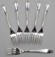 Los 11052 <br>6x Kuchengabeln, Robbe &amp; Berking, 90er Auflage, ca. L-14,9cm.