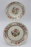 Auktion 341 / Los 9006 <br>tiefer und flacher Teller, Villeroy &amp; Boch Mettlach, Nankin, flacher Teller D-26cm.