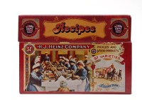 Los 15039 <br>Vintage Werbeblech- Schachtel von " H.J. Heinz Company " befüllt mit Kartei Karten für Rezepte , Maße : 13 x 7,5 x 9,3 cm