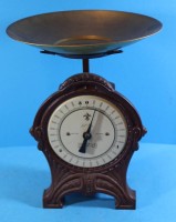 Los 16034 <br>Metall Haushaltswaage "Bistro" bis 3 kg, Tellerwaage, H-30 cm