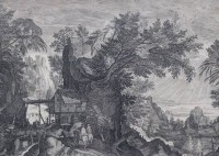 Auktion 341 / Los 5016 <br>Stahlstich, Landschaft mit Personen, wohl England, ungerahmt in Passepartout, 30 x 40cm.