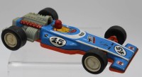 Los 12008 <br>Rennwagen, Joustra France, Blech/Kunststoff, Altersspuren, L-21cm.