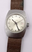Los  <br>Herren Armbanduhr "Ruhla", mechanisch, Werk läuft, Gehäuse 28,7x38,1mm, Alters- und Gebrauchsspuren