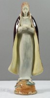 Figürliche Keramik, Karlsruhe, "Maria Immaculata", hell lasiert, Monogramm M., um 1930, ca. H-29cm.
