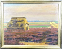Auktion 341 / Los 4050 <br>E. SAchorling , 19134"Heide-Kate" Öl/Platte, schmal gerahmt, RG 34x44 cm