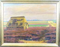 Los 4050 <br>E. SAchorling , 19134"Heide-Kate" Öl/Platte, schmal gerahmt, RG 34x44 cm
