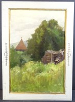 Los 4057 <br>F.W.Keller, München "Landschaft"  Öl/Leinen, gerahmt, RG 44x31 cm