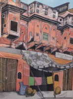 Los 4004 <br>Shan BHATNAGAR (1979), betiteltes Aquarell "Rangrez", datiert 2007, gerahmt/Glas, RG 57,5 x 44cm.