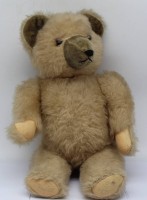 Auktion 341 / Los 12023 <br>gr. Markt-Teddy, blond, Brummstimme, H-53 cm, Schewibengelenke