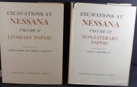 Los 3055 <br>"Nessana" Band II und III, 1958, ägyptische Papyri, Umschläge etwas gebraucht, Bücher neuwertig