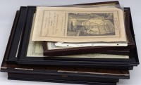 Auktion 341 / Los 5024 <br>9x Konfirmationsurkunden, 1x Gebet, ab ca. 1880, 9x gerahmt/Glas