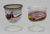Los 10004 <br>2x Gl&auml;ser auf Stand, wohl 1970er Jahre, Pavel Moln&aacute;r, Tschechien, ca. H-6,8cm.