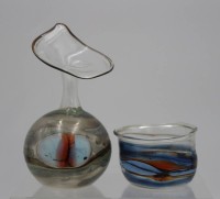 Auktion 341 / Los 10041 <br>Vase und Schale, wohl 1970er Jahre, Pavel Molnár, Tschechien, ca. H-13cm und 4,7cm.