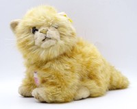 Los 12025 <br>"Steiff" Katze, Whiskas, Knopf und Fahne, H. 14,0cm