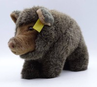 Los 12029 <br>"Steiff" Wildschwein Bora, Knopf und Fahne, 23x14cm