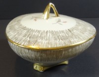 Vase, Schale und Deckeldose "Bavaria Elfenbein", 50-er Jahre