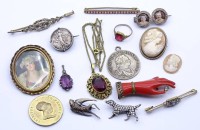 Auktion 342 / Los 1046 <br>Konvolut Jugendstil Schmuck, Alters- und Gebrauchsspuren