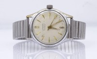 Auktion 342 / Los 2027 <br>Herren Armbanduhr "Junghans", Trilastic, D. 33mm, mechanisch, Werk läuft, Alters- und Gebrauchsspuren