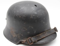 Auktion 342 / Los 7007 <br>Stahlhelm, 2. WK, D.R.P., Altersspuren