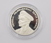 Auktion 342 / Los 7009 <br>Medaille, Rommel, Chronik des 2. Weltkriegs, 999er Silber in Kapsel