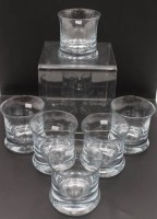 Auktion 345 / Los 10005 <br>6x Whisky-Gläser, Design Per LÜTKEN (1916 -1998) für Holmegaards Glasvaerk, Serie Skibsglas(Schiffsglas), ca. H-8,5cm.