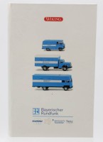 Auktion 342 / Los 12001 <br>Wiking-Set, bayrischer Rundfunk, 3 Autos in OVP