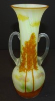 Kunstglas-Henkelvase, H-18 cm