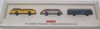 Auktion 342 / Los 12003 <br>50 Jahre "Wiking" Verkehrsmodelle, in Karton, 3xBusse