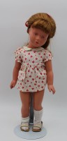 Auktion 342 / Los 12044 <br>Mädchen-Puppe, Schildkröt, Modell Käthe Kruse, gute Erhaltung, H-46cm.