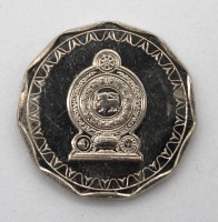 Auktion 342 / Los 6028 <br>Sri Lanka Ten Rupees 2009, Gewicht: 8,2 g. Ø 2,8 cm.