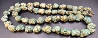 Auktion 369<br>Nat&uuml;rliches T&uuml;rkis Nugget Halskette mit Federring Verschluss,  L. 73cm,116g.