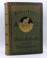 Auktion 342 / Los 3026 <br>Völkerkunde von Friedrich v. Hellwald , Nürnberg 1882 , Erster Band