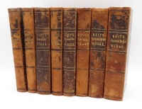 Auktion 342 / Los 3054 <br>Immanuel Kant´s sämtliche Werke, Band 1-8, Leipzig 1867, mit Lithographierten Tafeln, Alters- und Gebrauchsspuren