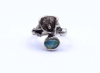 Auktion 343 / Los 1002 <br>Ring mit Opal, Silber 835/000, 5,1g. RG 53