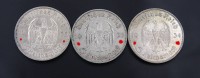 Los 6021 <br>3x 5 Reichsmark 1935 , zus. 41,5g.
